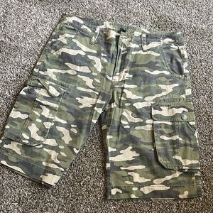 True Religion camo cargo shorts